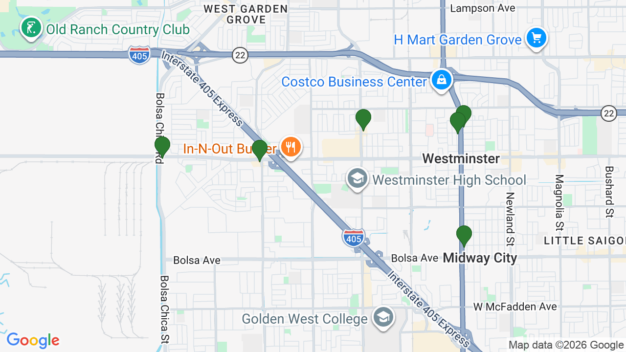Map of E85 stations in Westminster, CA