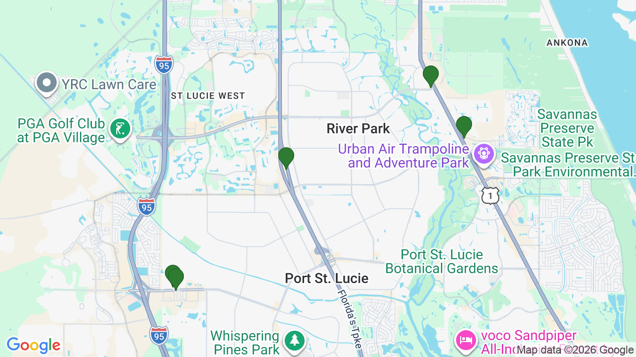 Map of E85 stations in Port St. Lucie, FL