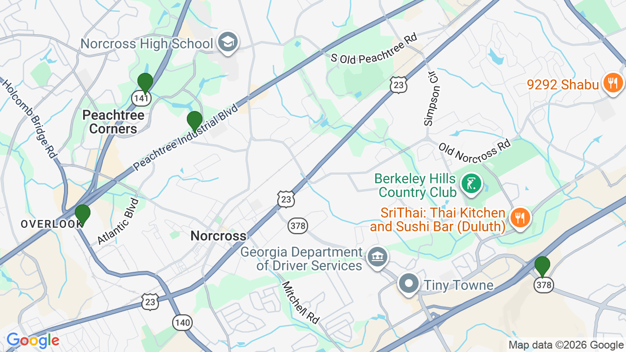 Map of E85 stations in Norcross, GA