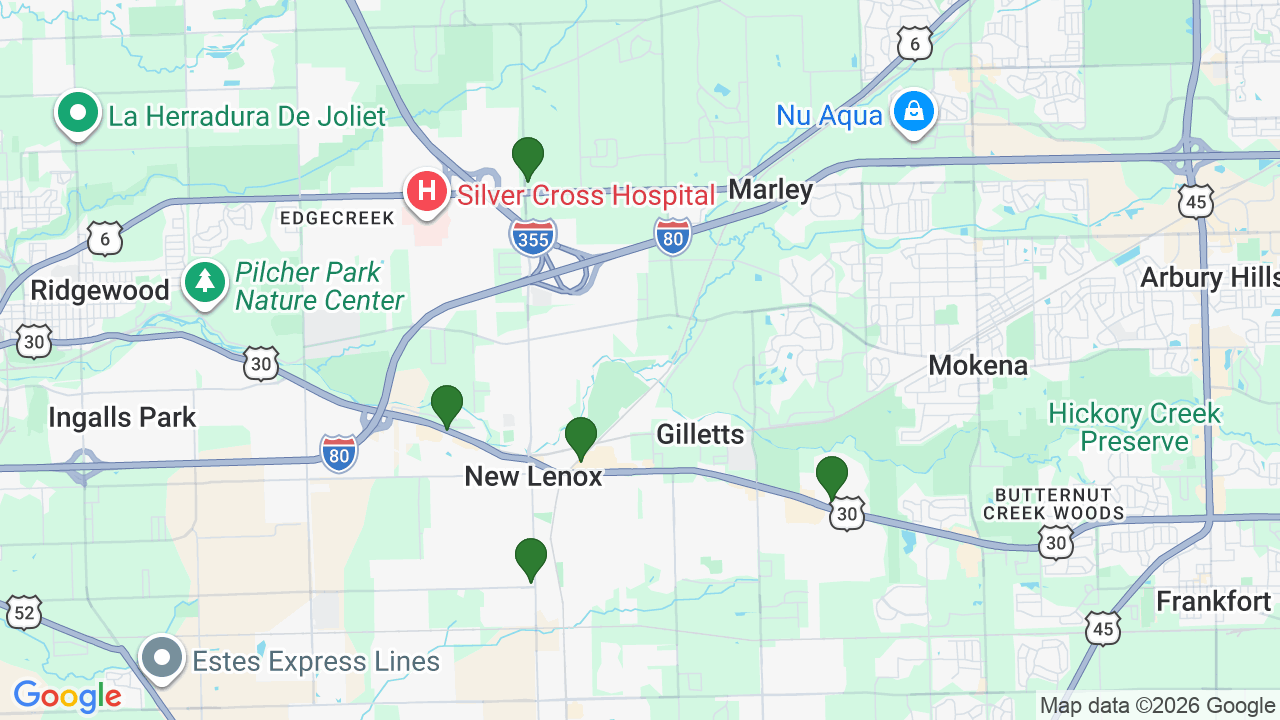 Map of E85 stations in New Lenox, IL