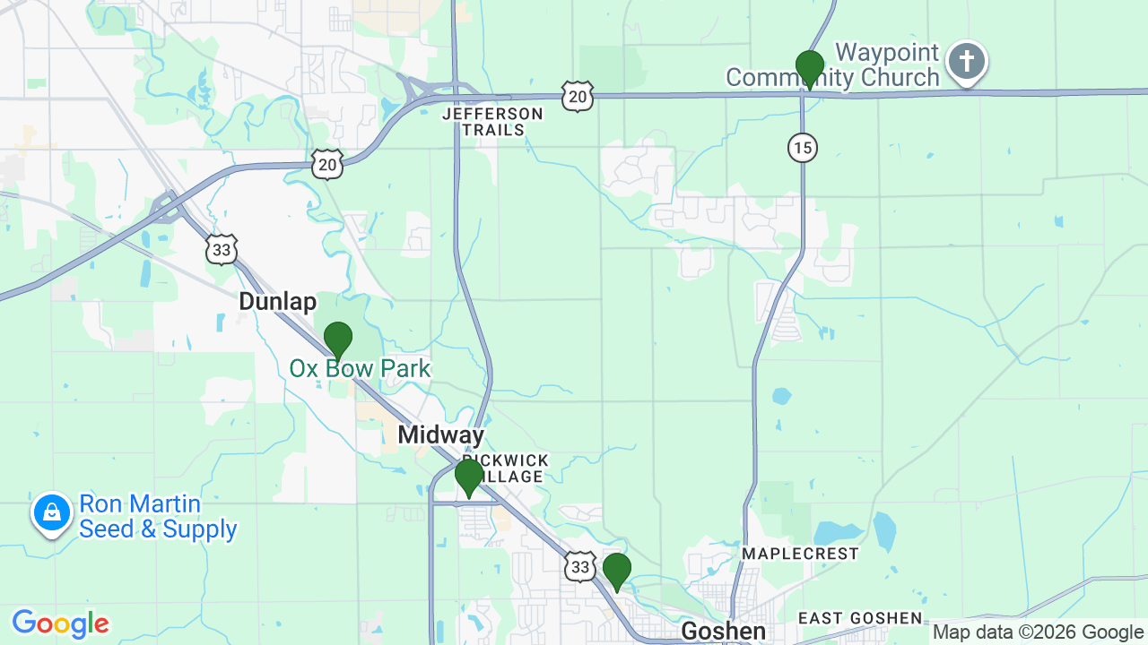 Map of E85 stations in Goshen, IN