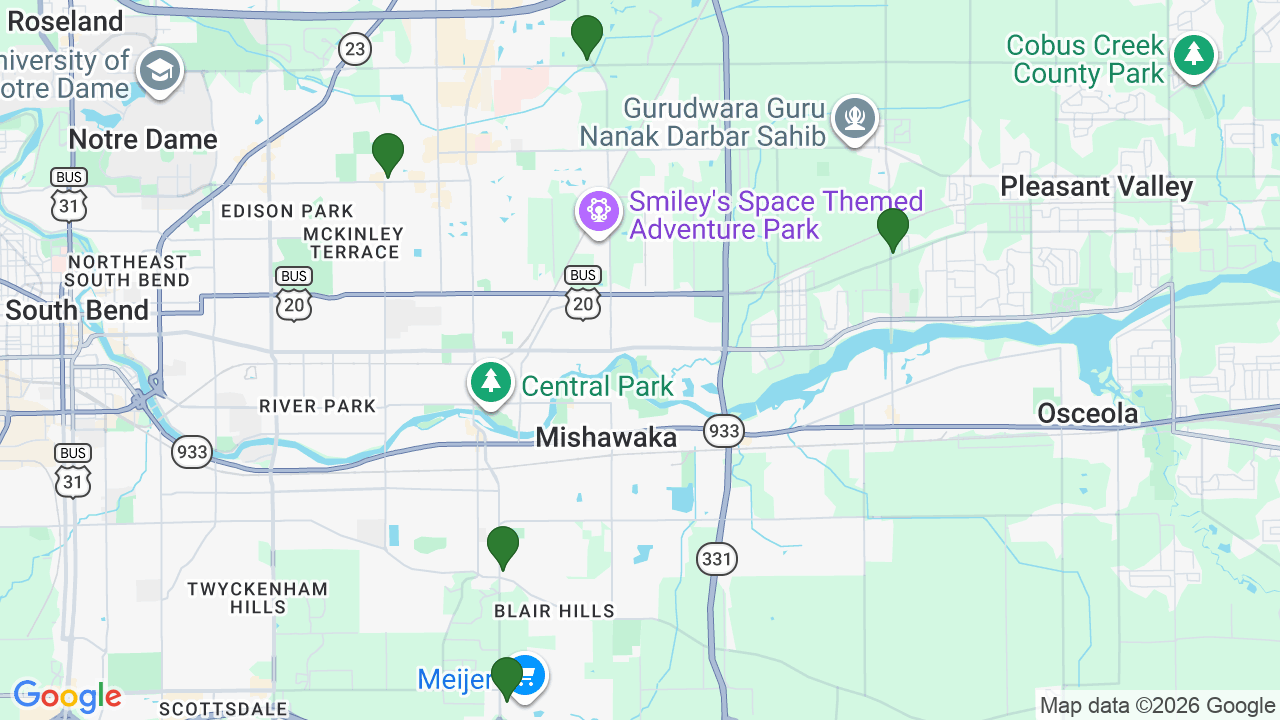 Map of E85 stations in Mishawaka, IN