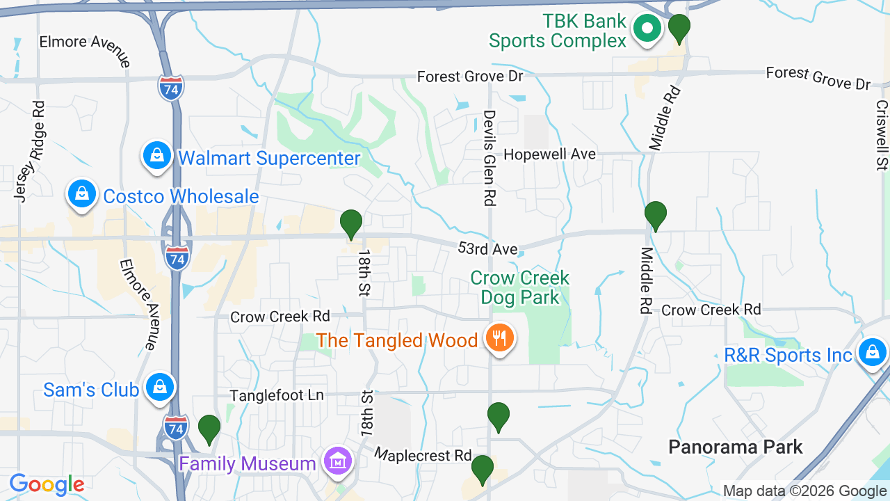 Map of E85 stations in Bettendorf, IA