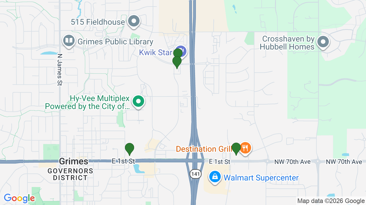 Map of E85 stations in Grimes, IA
