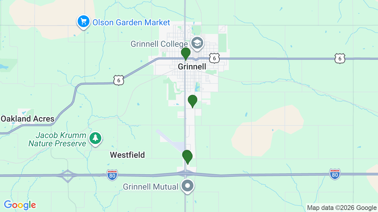 Map of E85 stations in Grinnell, IA