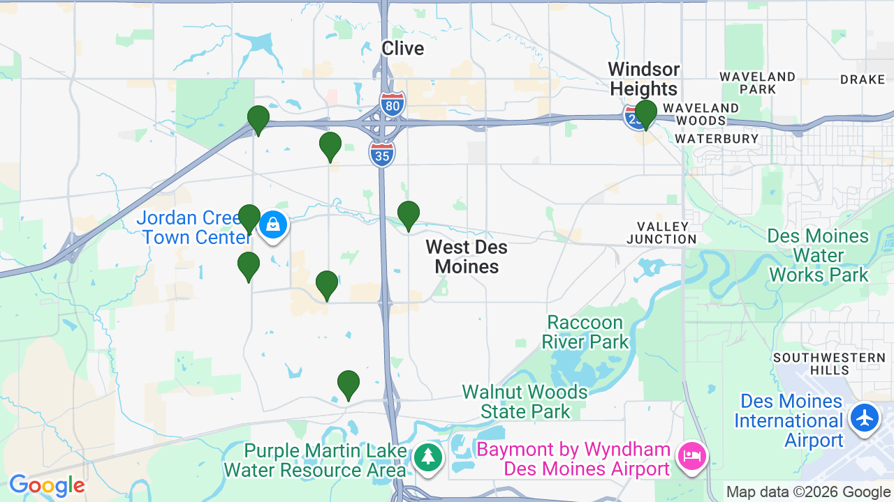 Map of E85 stations in West Des Moines, IA