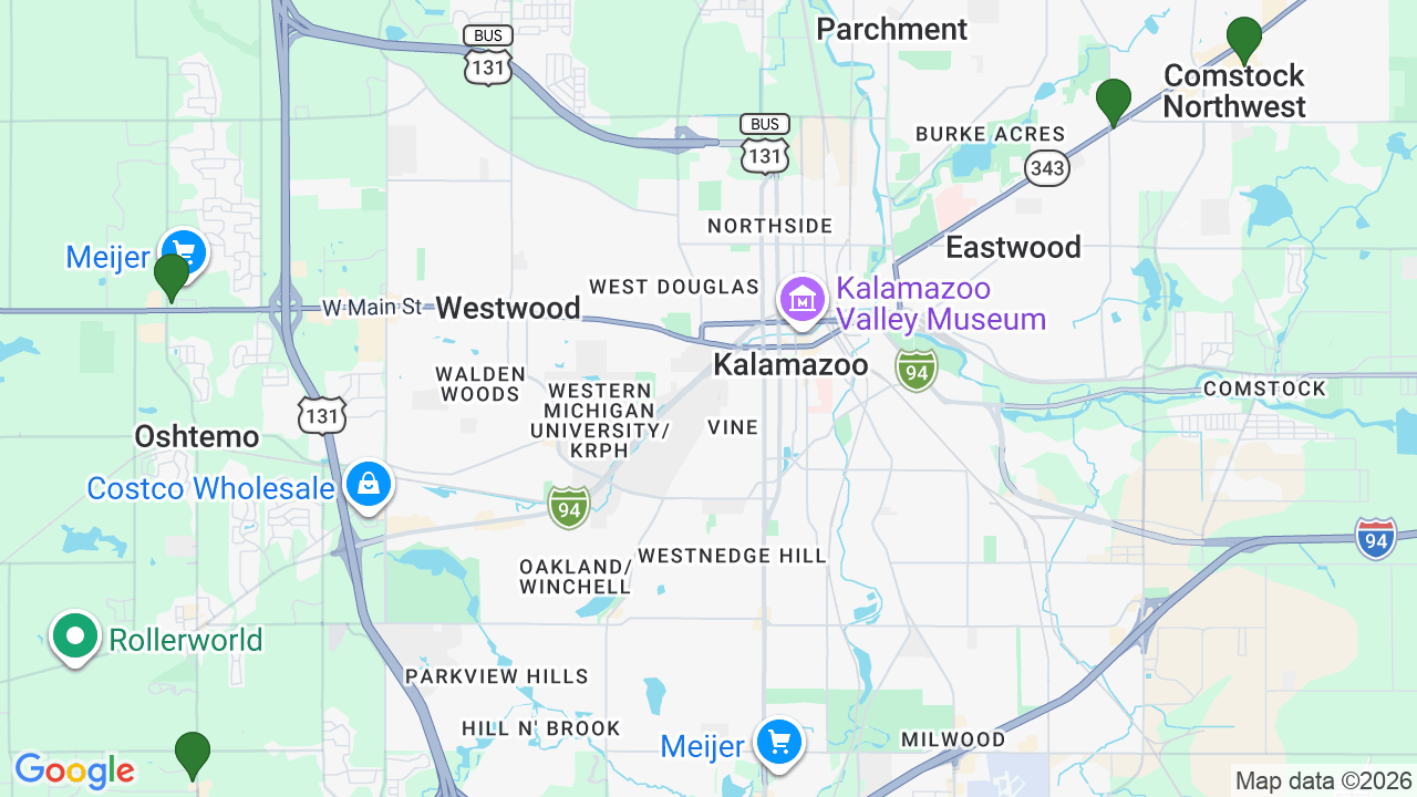 Map of E85 stations in Kalamazoo, MI