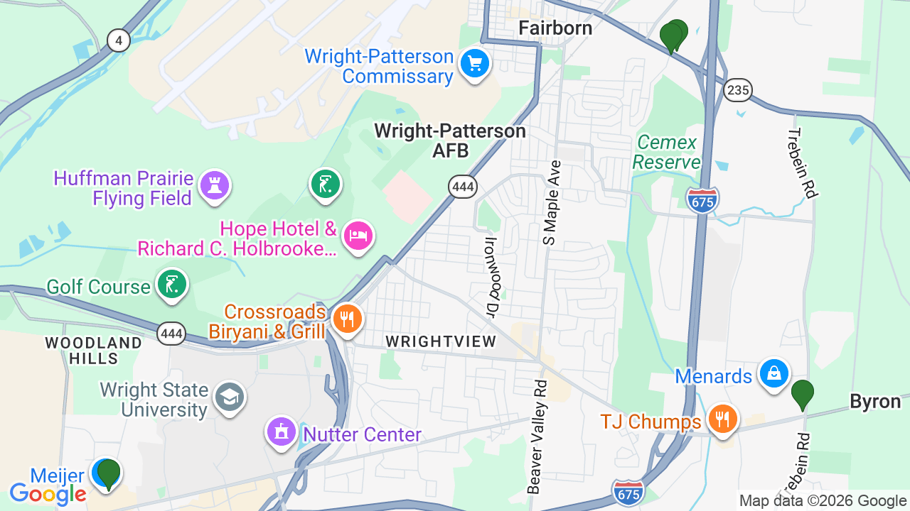 Map of E85 stations in Fairborn, OH