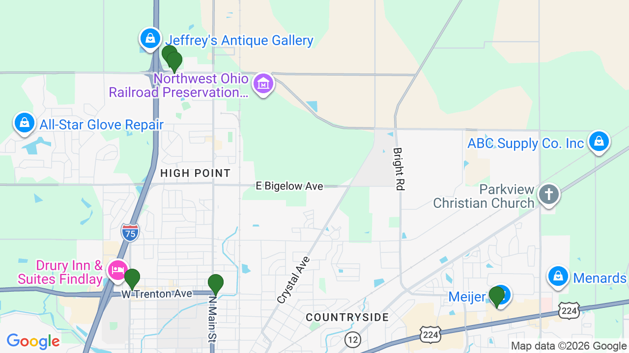 Map of E85 stations in Findlay, OH