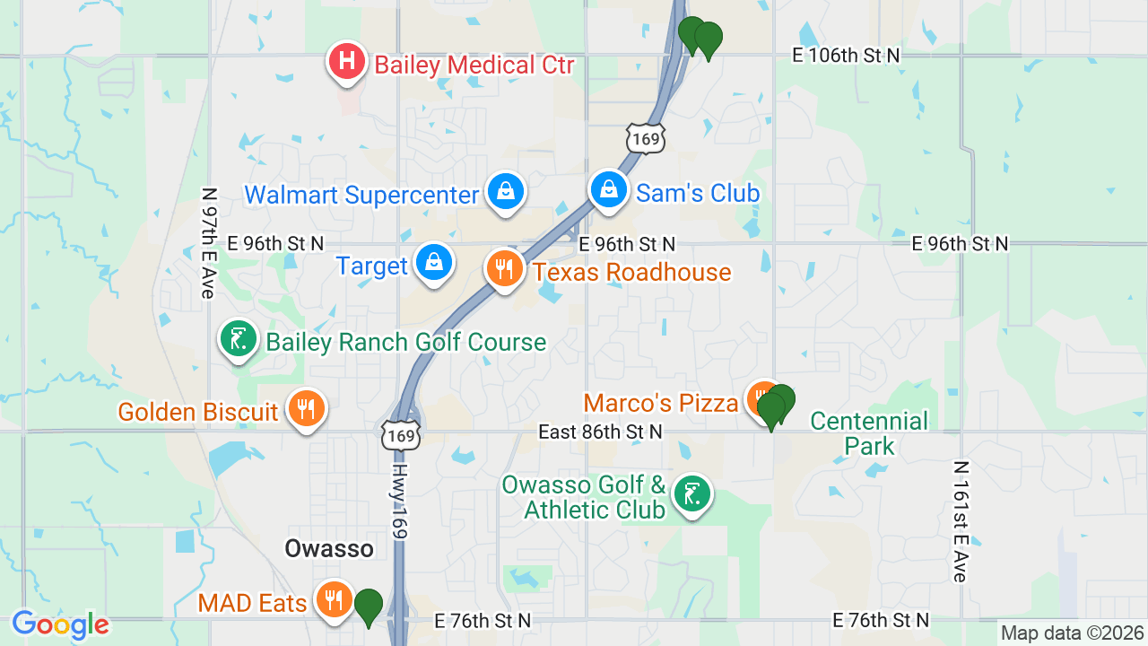 Map of E85 stations in Owasso, OK