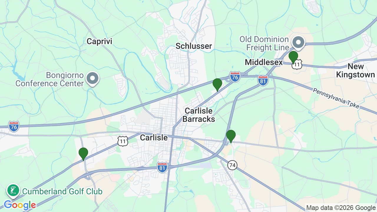 Map of E85 stations in Carlisle, PA