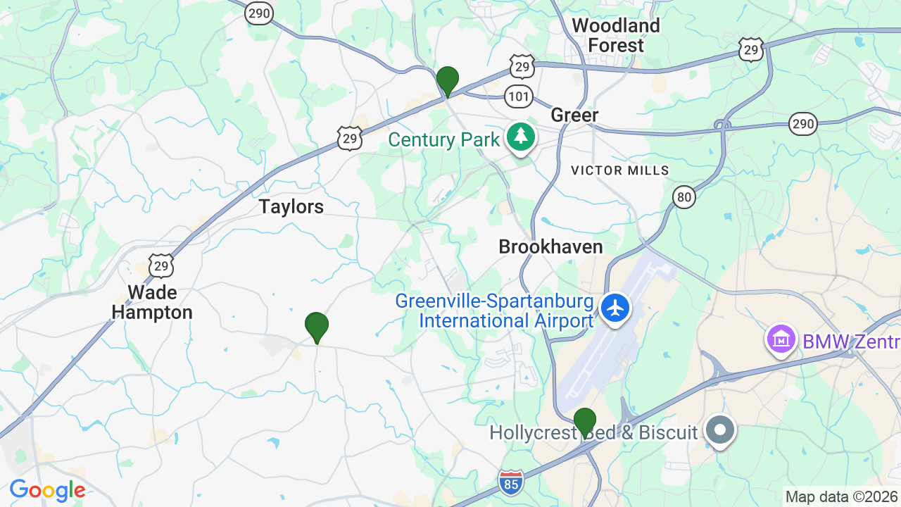 Map of E85 stations in Greer, SC